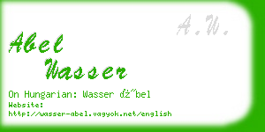 abel wasser business card